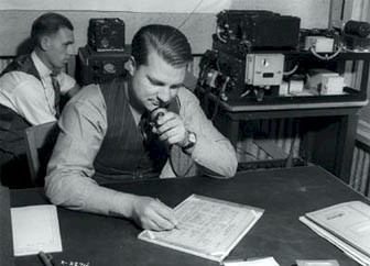 Kelly Johnson hard at work.